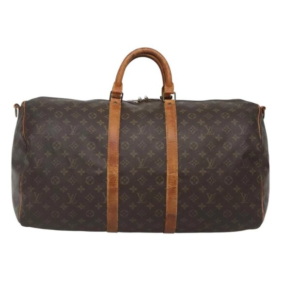 LOUIS VUITTON Monogram Keepall Bandouliere 55 Boston Bag M41414 LV Auth BD1228 - Picture 2 of 16